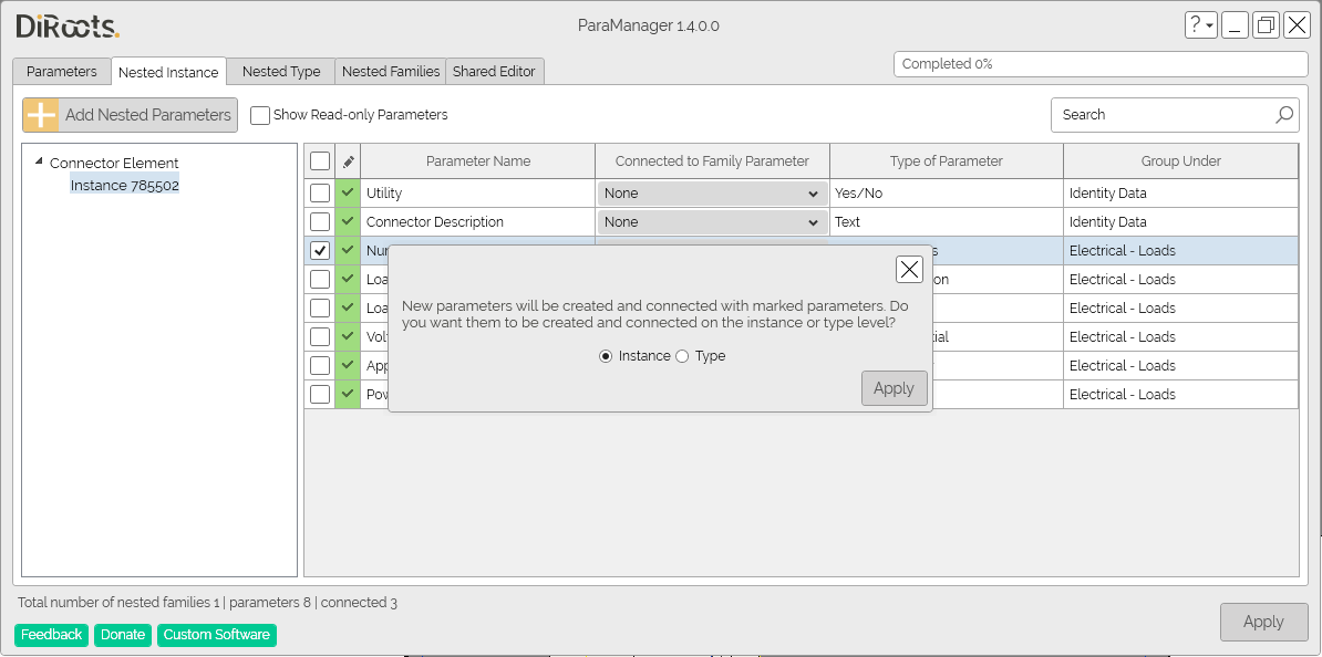 ParaManager add nested instance